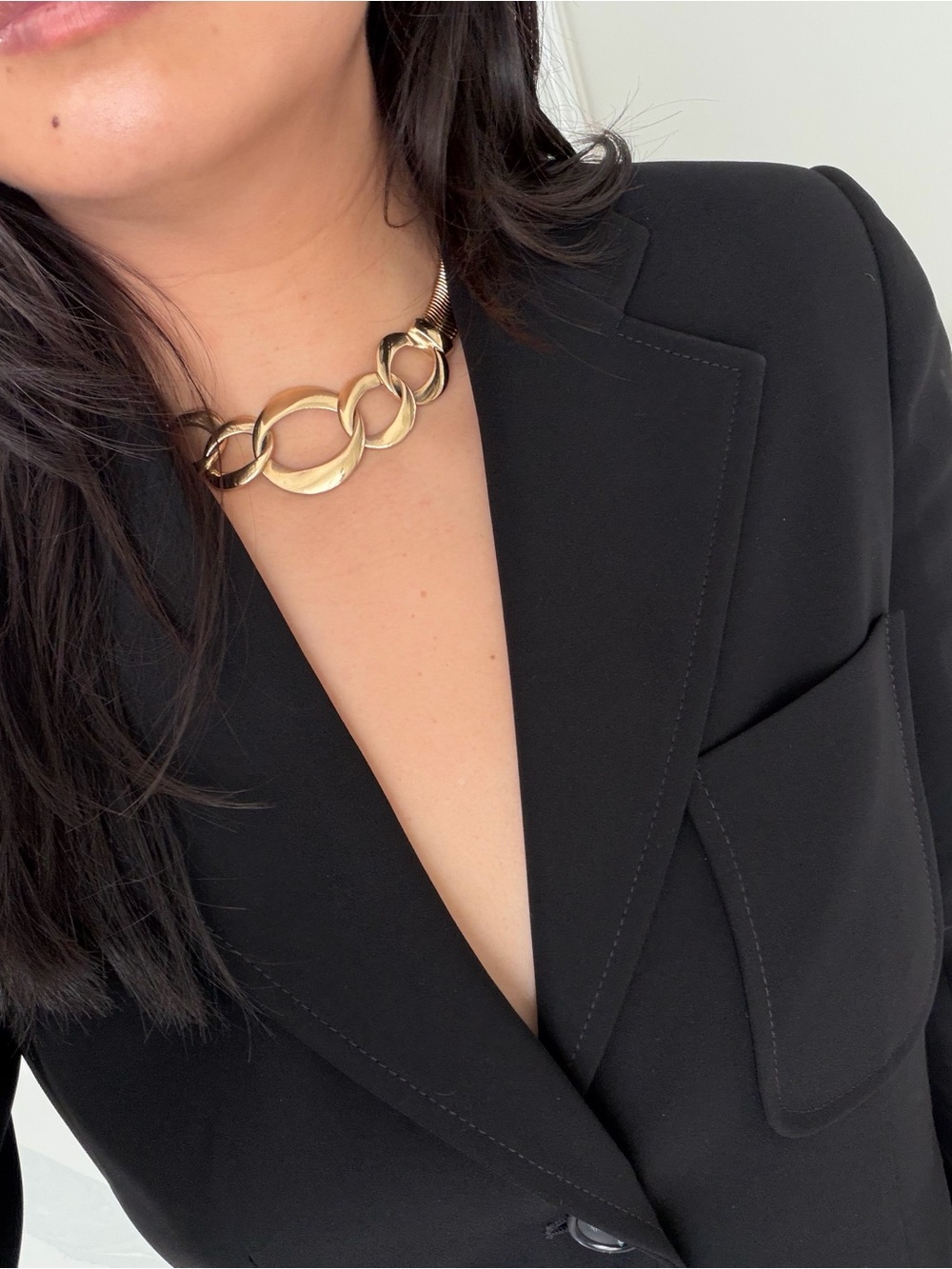Vintage Gold Statement Interlocking Circle Necklace (One of a Kind)